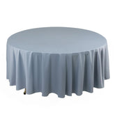 Scuba Round 108" Tablecloth Dusty Blue - Wrinkle Free & Stain Resistant Table Cover