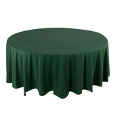 Scuba Round 108" Tablecloth Hunter Emerald Green - Wrinkle Free & Stain Resistant Table Cover