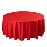 Scuba Round 108" Tablecloth Red - Wrinkle Free & Stain Resistant Table Cover