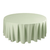Scuba Round 108" Tablecloth Sage Green - Wrinkle Free & Stain Resistant Table Cover