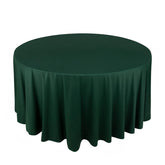 Scuba Round 120" Tablecloth Hunter Emerald Green - Wrinkle Free & Stain Resistant Seamless Table Cover