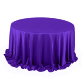 Scuba Round 132" Tablecloth Purple - Wrinkle Free & Stain Resistant Seamless Table Cover