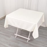 Scuba Square 54"x54" Tablecloth Ivory - Wrinkle Free & Stain Resistant Table Cover