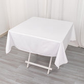 Scuba Square 54"x54" Tablecloth White - Wrinkle Free & Stain Resistant Table Cover for Weddings & Events