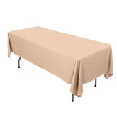 Scuba Rectangular 60"x102" Tablecloth Nude - Wrinkle Free & Stain Resistant Table Cover