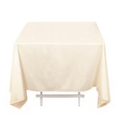 Scuba Square 70"x70" Tablecloth Beige - Wrinkle Free & Stain Resistant Table Cover