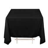 Scuba Square 70"x70" Tablecloth Black - Wrinkle Free & Stain Resistant Table Cover