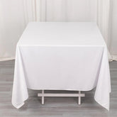 Scuba Square 70"x70" Tablecloth White - Wrinkle Free & Stain Resistant Table Cover for Weddings and Banquets