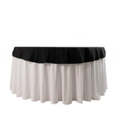 Scuba Round 70" Tablecloth Black - Wrinkle Free & Stain Resistant Table Cover for Weddings and Banquets