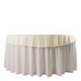 Scuba Round 70" Tablecloth Ivory - Wrinkle Free & Stain Resistant Table Cover
