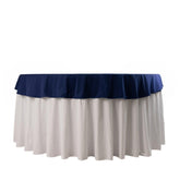 Scuba Round 70" Tablecloth Navy Blue - Wrinkle Free & Stain Resistant Table Cover