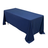 Scuba Rectangular 72"x120" Tablecloth Navy Blue - Wrinkle Free & Stain Resistant Table Cover