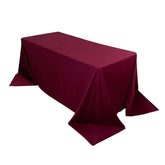 Scuba Rectangular 90"x132" Tablecloth Burgundy - Wrinkle Free, Stain Resistant & Seamless Table Cover