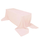 Scuba Rectangular 90"x156" Tablecloth Blush - Wrinkle Free, Stain Resistant & Seamless Table Cover