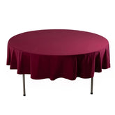 Scuba Round 90" Tablecloth Burgundy - Wrinkle Free & Stain Resistant Table Cover