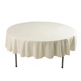 Scuba Round 90" Tablecloth Ivory - Wrinkle Free & Stain Resistant Table Cover