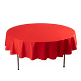 Scuba Round 90" Tablecloth Red - Wrinkle Free & Stain Resistant Table Cover