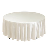 Scuba Round 108" Tablecloth Shimmering Pearl White - Wrinkle Free & Stain Resistant Table Cover