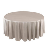 Scuba Round 108" Tablecloth Shimmering Silver - Wrinkle Free & Stain Resistant Table Cover
