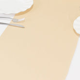 Scuba Polyester 12"x108" Table Runner Beige - Wrinkle-Free Table Linen