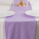 Scuba Polyester 12"x108" Table Runner Lavender Lilac - Wrinkle-Free Table Linen