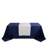 Scuba Polyester 24"x72" Wide Table Runner White - Wrinkle-Free Trade Show & Event Table Linen