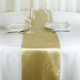 Satin 12"x108" Table Runner Champagne - Stylish Table Linen