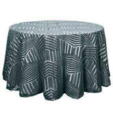 Sequin 120" Round Tablecloth Hunter Emerald Green - Seamless Diamond Glitz Table Cover