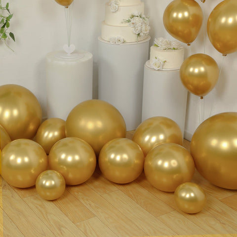 Set of 110 Gold Balloon Garland Kit – Biodegradable Extra Strong Latex Balloons for Party Arch Décor