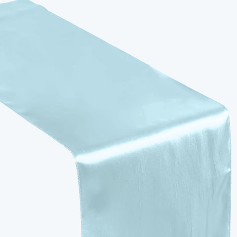Satin 12"x108" Table Runner Light Blue - Stylish Table Linen