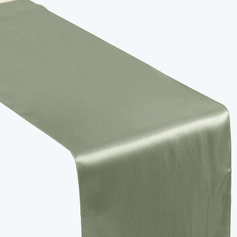Satin 12"x108" Table Runner Dusty Sage Green - Stylish Table Linen