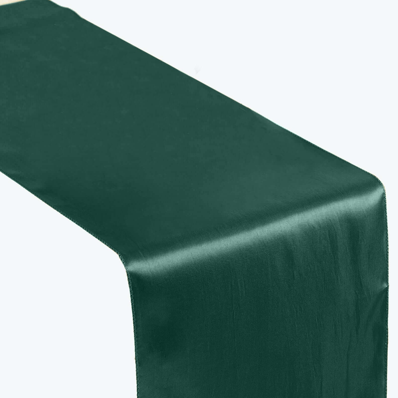 Satin 12"x108" Table Runner Hunter Emerald Green - Stylish Table Linen