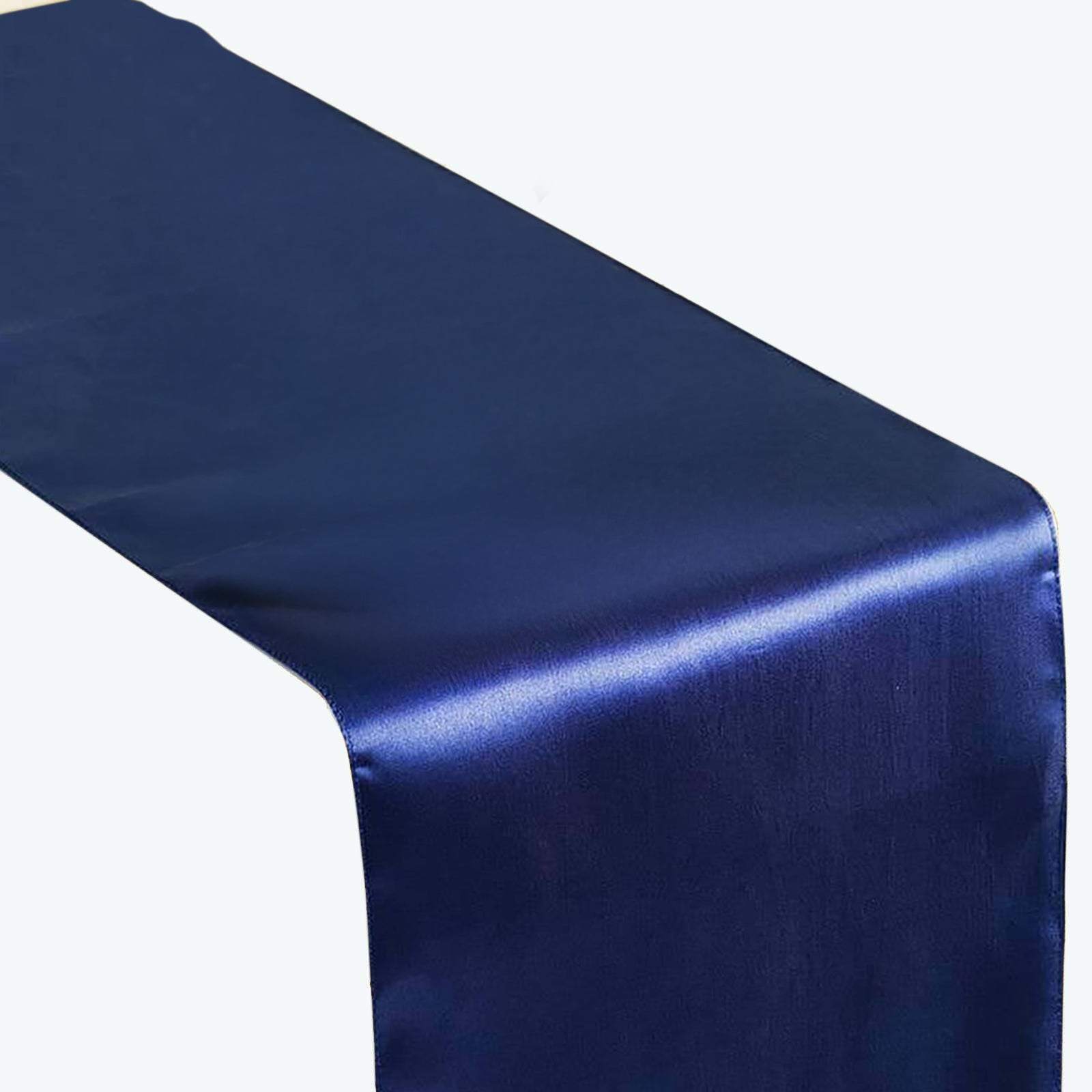 Satin 12"x108" Table Runner Navy Blue - Stylish Table Linen