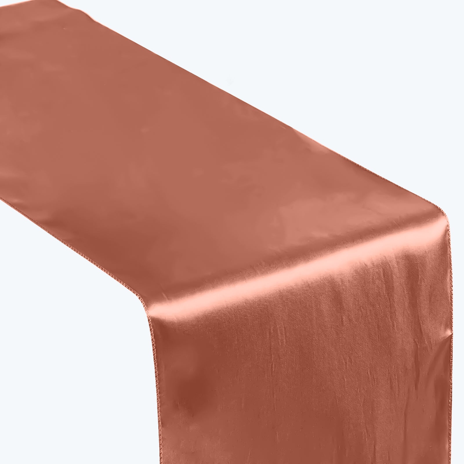 Satin 12"x108" Table Runner Terracotta (Rust) - Stylish Table Linen