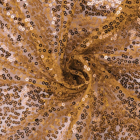 Sequin 90"x132" Rectangle Tablecloth Gold - Seamless Sparkly Design for Luxe Occasions