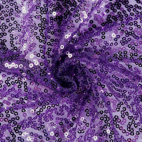 Sequin 90"x156" Rectangle Tablecloth Purple - Seamless Twinkling Table Cover