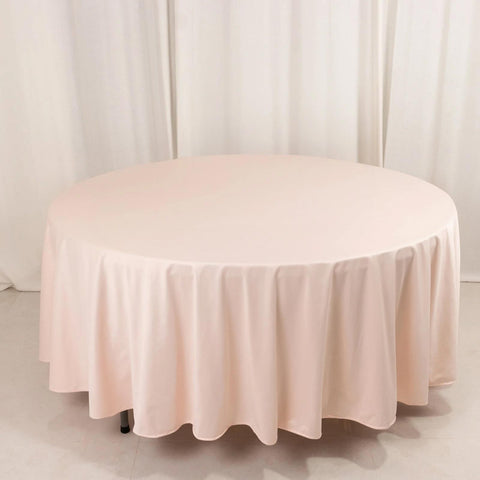 Scuba Round 108" Tablecloth Blush - Wrinkle Free & Stain Resistant Table Cover