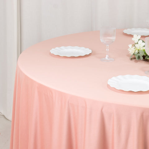 Scuba Round 108" Tablecloth Dusty Rose - Wrinkle Free & Stain Resistant Table Cover