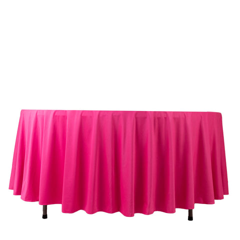 Scuba Round 108" Tablecloth Fuchsia - Wrinkle Free & Stain Resistant Table Cover