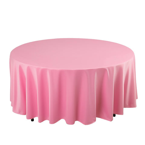 Scuba Round 108" Tablecloth Pink - Wrinkle Free & Stain Resistant Table Cover