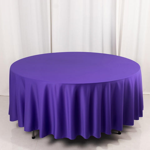 Scuba Round 108" Tablecloth Purple - Wrinkle Free & Stain Resistant Table Cover