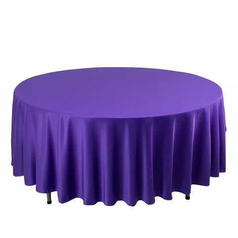 Scuba Round 108" Tablecloth Purple - Wrinkle Free & Stain Resistant Table Cover