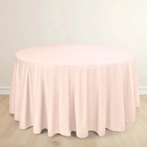Scuba Round 120" Tablecloth Blush - Wrinkle Free & Stain Resistant Seamless Table Cover