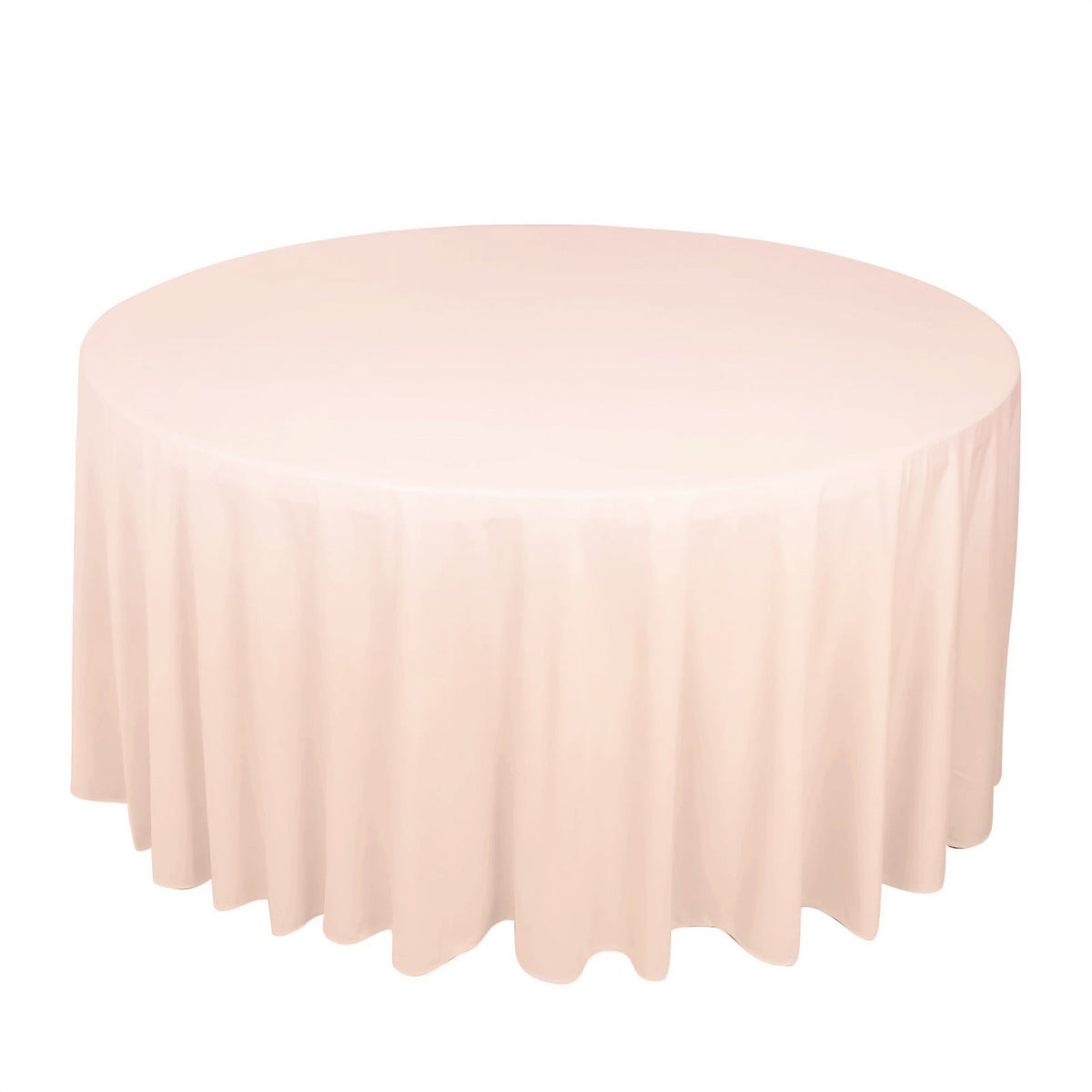 Scuba Round 120" Tablecloth Blush - Wrinkle Free & Stain Resistant Seamless Table Cover