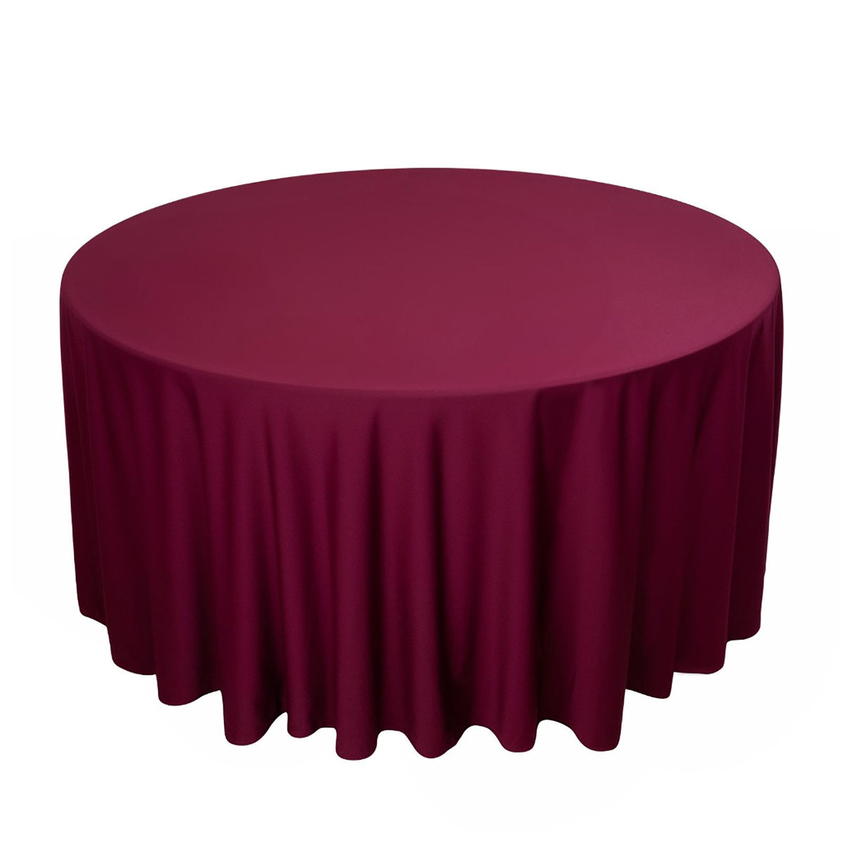 Scuba Round 120" Tablecloth Burgundy - Wrinkle Free & Stain Resistant Seamless Table Cover