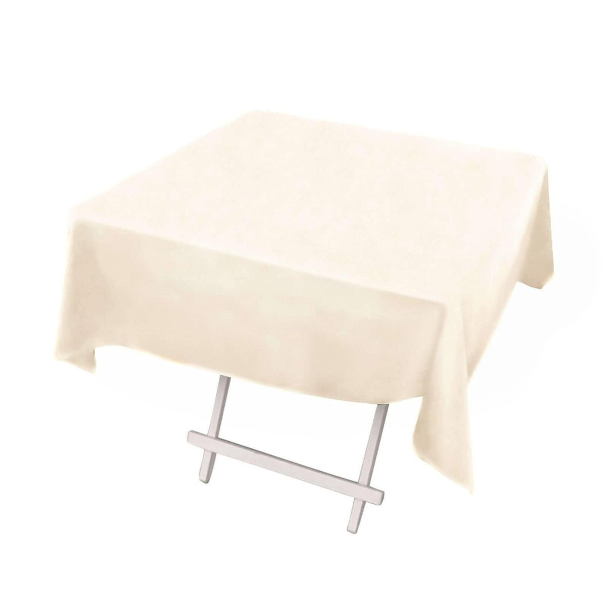 Scuba Square 54"x54" Tablecloth Beige - Wrinkle Free & Stain Resistant Table Cover