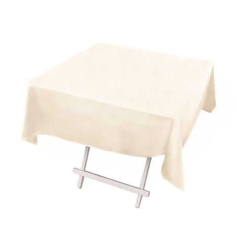 Scuba Square 54"x54" Tablecloth Beige - Wrinkle Free & Stain Resistant Table Cover