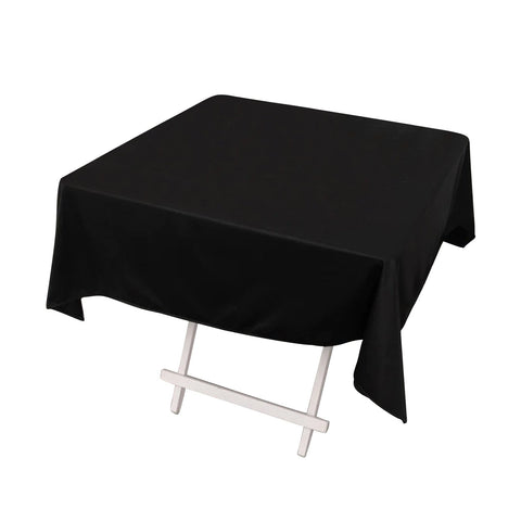 Scuba Square 54"x54" Tablecloth Black - Wrinkle Free & Stain Resistant Table Cover
