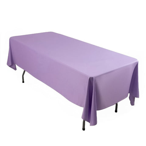 Scuba Rectangular 60"x102" Tablecloth Lavender Lilac - Wrinkle Free & Stain Resistant Table Cover