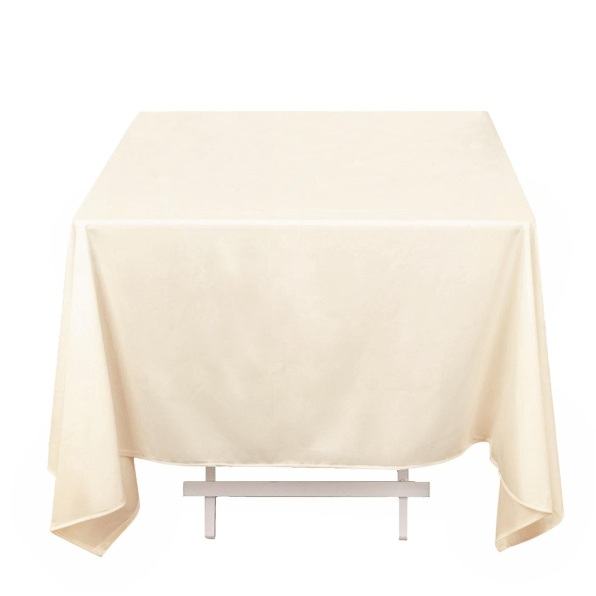 Scuba Square 70"x70" Tablecloth Beige - Wrinkle Free & Stain Resistant Table Cover